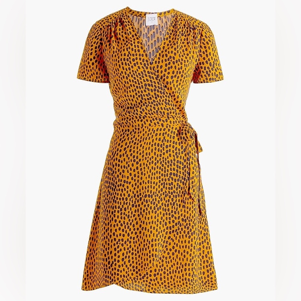J. Crew Factory Drapey Twill Wrap Dress Sz 2